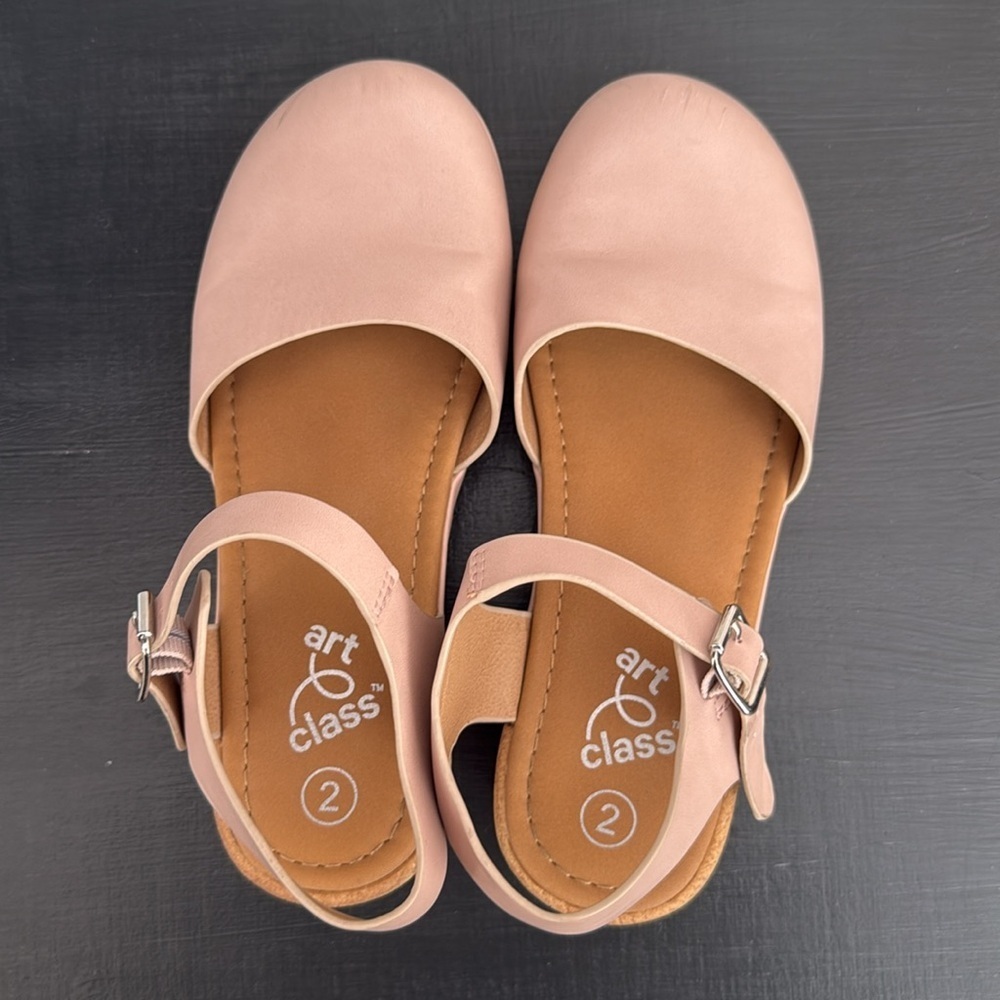Girls Art Class Clog Sandal Size 2 Little Girls Blush Pink Tone - Picture 8 of 8